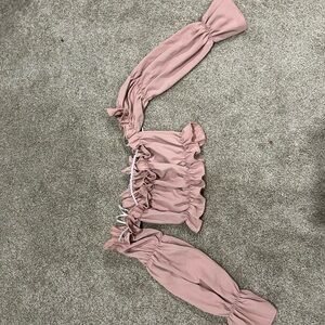 Elegant Pink Off-Shoulder Women's Top